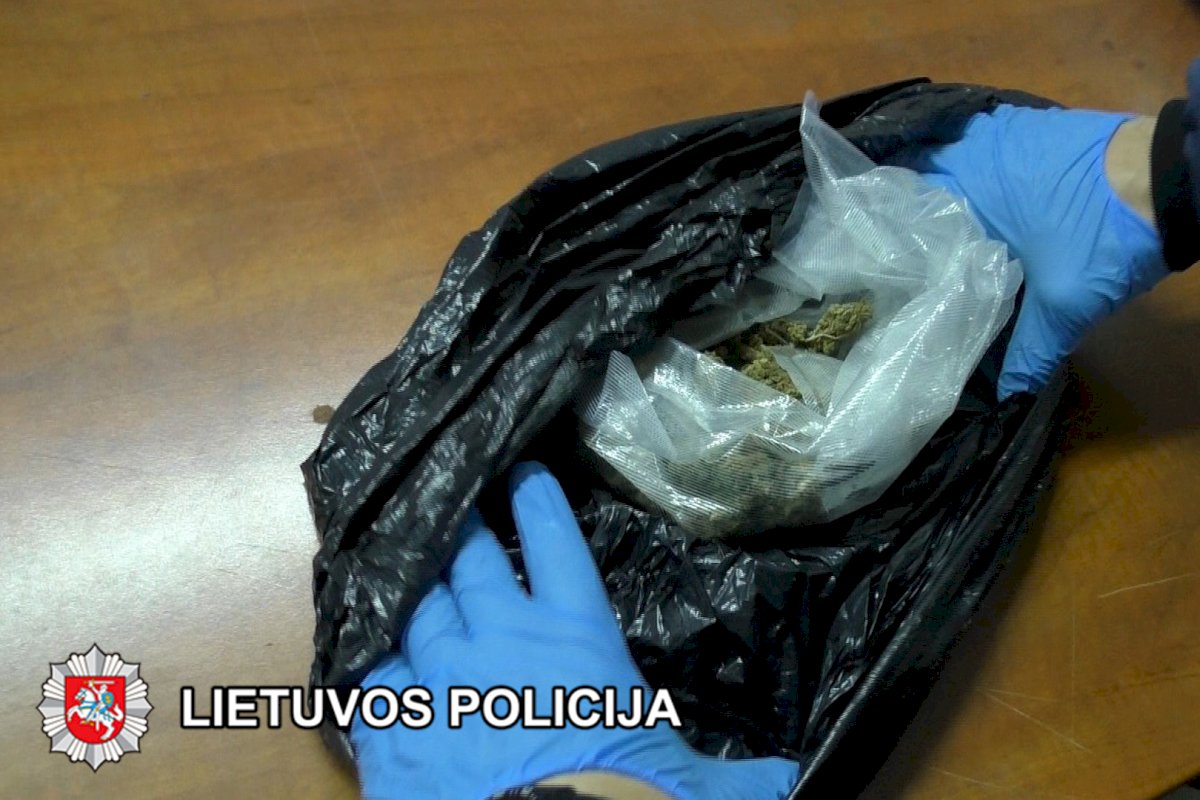 Klaipėdoje su įkalčiais sulaikyti asmenys, įtariami platinę narkotines medžiagas (video)