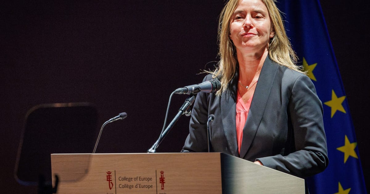 Federica Mogherini atsistatydina iš Europos koledžo – POLITICO